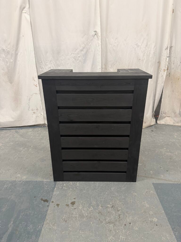 Tall black bar with led lights perfect for small spaces
