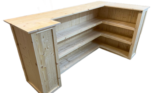 Negroni home bar with customisable layout and deep shelving