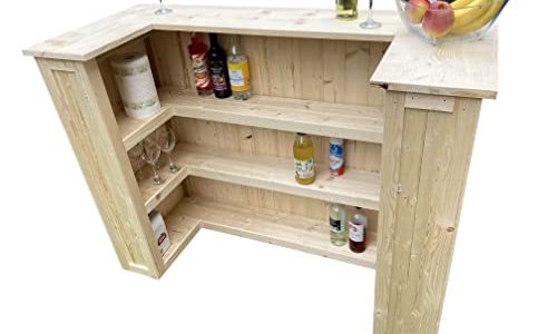 Rum Punch home bar with customisable shelving visible u shape