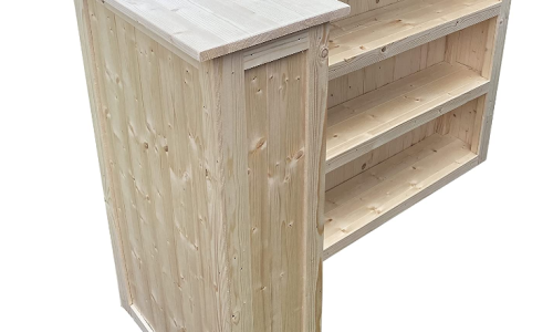 L-shape Margarita home bar in corner setup with configurable return