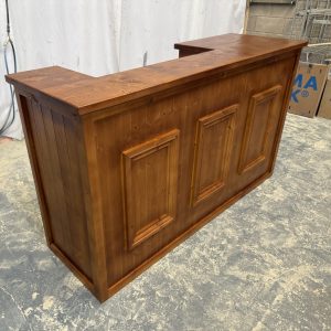Smooth Luxe Satin painted finish on handcrafted Old Fashioned home bar