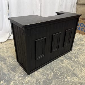 Small wooden home bar Luxe Black UK handcrafted timber