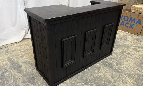 Small wooden home bar Luxe Black UK handcrafted timber