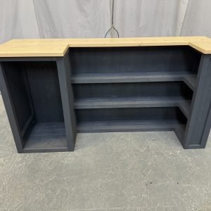 Old Fashioned home bar Luxe Natural Grey 200x60 UK handcrafted timber