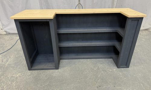 Old Fashioned home bar Luxe Natural Grey 200x60 UK handcrafted timber
