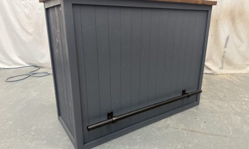 u shape compact home bar with powder coated foot rail