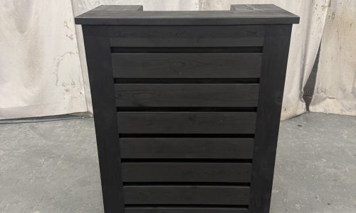 Tall black bar with led lights perfect for small spaces
