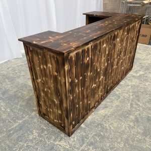 Smoked Negroni home bar with customisable layout and deep shelving rustic bar