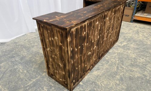 Smoked Negroni home bar with customisable layout and deep shelving rustic bar