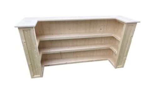 big u shape bar for home with shelving