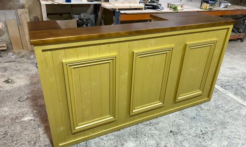 elegant gold home bar for serving drinks