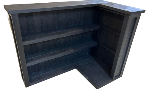 Bellini home bar black 140x80 straight design UK handcrafted