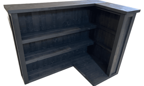 Bellini home bar black 140x80 straight design UK handcrafted