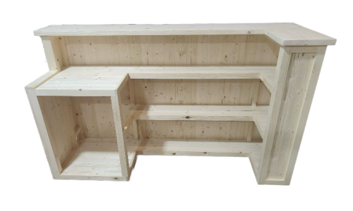 Mai Tai wooden home bar 180x60 straight design UK handcrafted timber