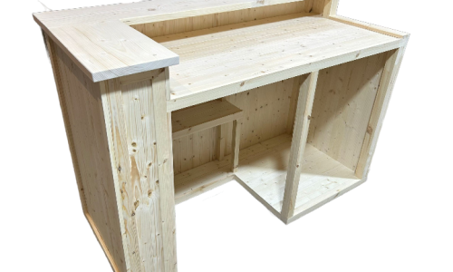 Cosmo wooden home bar 180x60 straight design UK handcrafted timber